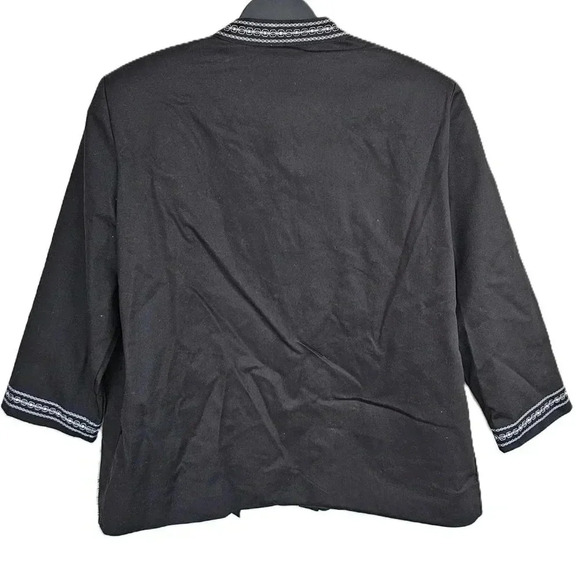Alfred Dunner Black Blazer Embroidered 12 - Picture 5 of 6